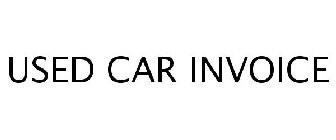 USED CAR INVOICE