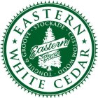 EASTERN WHITE CEDAR STOCKADE · CUSTOM WOOD · TONGUE & GROOVE · EASTERN FENCE
