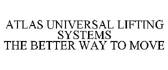 ATLAS UNIVERSAL LIFTING SYSTEMS THE BETTER WAY TO MOVE
