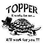 TOPPER IT WORKS FOR ME ... IT'LL WORK FOR YOU!!!