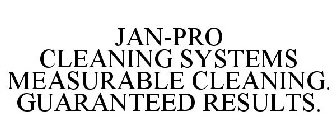 JAN-PRO CLEANING SYSTEMS MEASURABLE CLEANING. GUARANTEED RESULTS.