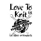 LOVE TO KNIT KIT MILL-SPUN HAND-DYED FOR FIBER ENTHUSIASTS