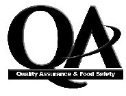 QA QUALITY ASSURANCE & FOOD SAFETY