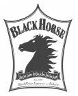BLACK HORSE FOSCO COME L'INFERNO FORTE COME LA MORTE DOLCE COME L'AMORE EST. 1995 BLACK HORSE ESPRESSO AND BAKERY