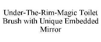UNDER-THE-RIM-MAGIC TOILET BRUSH WITH UNIQUE EMBEDDED MIRROR
