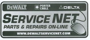 SERVICE NET PARTS & REPAIRS ON-LINE DEWALT PORTER CABLE DELTA WWW.DEWALTSERVICENET.COM