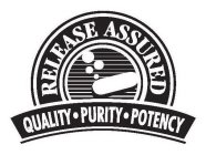 RELEASE ASSURED QUALITY · PURITY · POTENCY