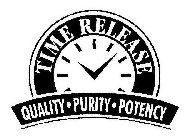 TIME RELEASE QUALITY · PURITY · POTENCY