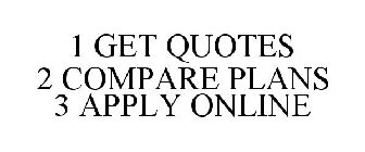 1 GET QUOTES 2 COMPARE PLANS 3 APPLY ONLINE