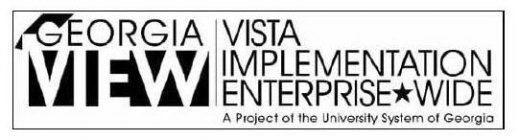 GEORGIA VIEW VISTA IMPLEMENTATION ENTERPRISE WIDE A PROJECT OF THE UNIVERSITY SYSTEM OF GEORGIA
