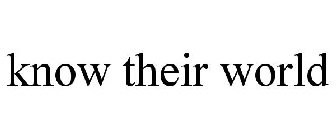 KNOW THEIR WORLD