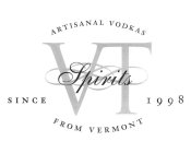 VT SPIRITS ARTISANAL VODKAS FROM VERMONT SINCE 1998
