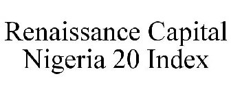 RENAISSANCE CAPITAL NIGERIA 20 INDEX