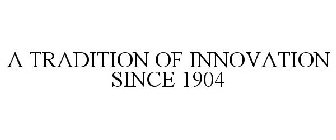 A TRADITION OF INNOVATION SINCE 1904