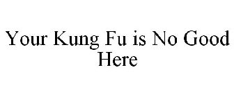 YOUR KUNG FU IS NO GOOD HERE