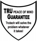 TRU PEACE OF MIND GUARANTEE TRUTECH WILL SOLVE THE PROBLEM WHATEVER IT TAKES!