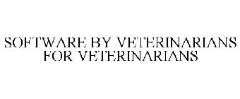 SOFTWARE BY VETERINARIANS FOR VETERINARIANS