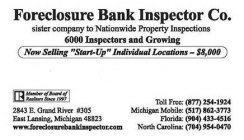 FORECLOSURE BANK INSPECTOR CO. SISTER COMPANY TO NATIONWIDE PROPERTY INSPECTIONS 6000 INSPECTORS AND GROWING NOW SELLING 