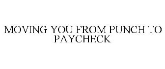 MOVING YOU FROM PUNCH TO PAYCHECK