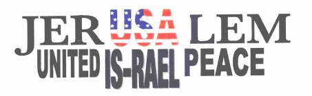 JERUSALEM UNITED IS-RAEL PEACE COMBINATION COLORS (RED/BLUE) BLUE RED