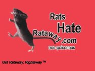 RATS HATE RATAWAY.COM, NON-POISONOUS, GET RATAWAY, RIGHTAWAY