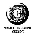 CONSTRUCT CORPS C CONSTRUCTION STAFFING DONE RIGHT.