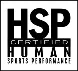 HSP CERTIFIED HUMAN SPORTS PERFORMANCE