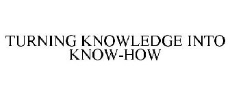 TURNING KNOWLEDGE INTO KNOW-HOW