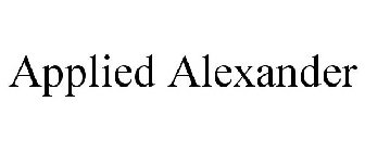 APPLIED ALEXANDER