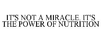 IT'S NOT A MIRACLE. IT'S THE POWER OF NUTRITION