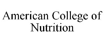 AMERICAN COLLEGE OF NUTRITION