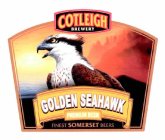 COTLEIGH BREWERY GOLDEN SEAHAWK PREMIUM BEER FINEST SOMERSET BEERS