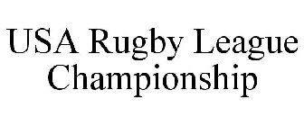 USA RUGBY LEAGUE CHAMPIONSHIP
