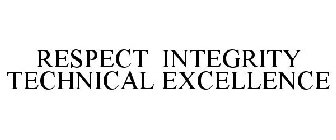 RESPECT INTEGRITY TECHNICAL EXCELLENCE
