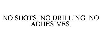 NO SHOTS. NO DRILLING. NO ADHESIVES.