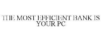 THE MOST EFFICIENT BANK IS YOUR PC
