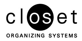 CLOSET ORGANIZING SYSTEMS