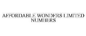 AFFORDABLE WONDERS LIMITED NUMBERS
