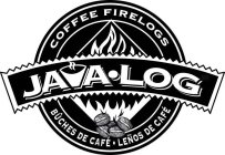 JAVA-LOG COFFEE FIRELOGS BUCHES DE CAFE LENOS DE CAFE