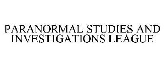 PARANORMAL STUDIES AND INVESTIGATIONS LEAGUE