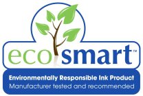 ECO SMART ENVIRONMENTALLY RESPONSIBLE INK PRODUCT MANUFACTURER TESTED AND RECOMMENDED