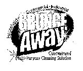 HOUSEHOLD · COMMERCIAL · INDUSTRIAL GRUNGE AWAY CONCENTRATED MULTI-PURPOSE CLEANING SOLUTION