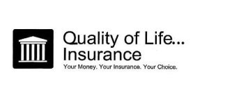 QUALITY OF LIFE...INSURANCE YOUR MONEY. YOUR INSURANCE. YOUR CHOICE.
