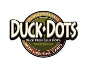 DUCK DOTS COUPLE GIFT CARDS WITH GREETING CARDS DUCK PRESS GLUE DOTS DRESS UP YOUR GIFT