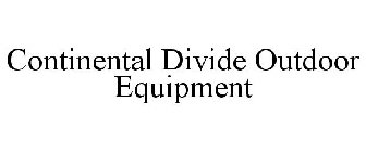 CONTINENTAL DIVIDE OUTDOOR EQUIPMENT