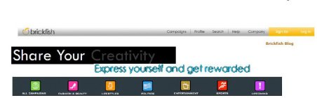 BRICKFISH SHARE YOUR CREATIVITY EXPRESS YOURSELF AND GET REWARDED