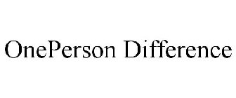 ONEPERSON DIFFERENCE