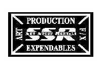 PRODUCTION ART F/X EXPENDABLES SSR SET STUFF RENTALS