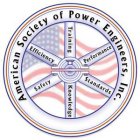 AMERICAN SOCIETY OF POWER ENGINEERS, INC. SAFETY EFFICIENCY TRAINING PERFORMANCE STANDARDS KNOWLEDGE