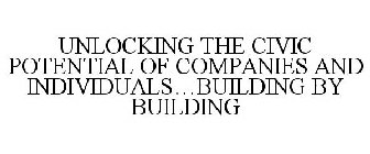 UNLOCKING THE CIVIC POTENTIAL OF COMPANIES AND INDIVIDUALS...BUILDING BY BUILDING